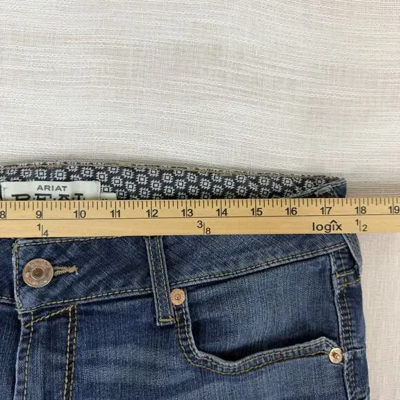 Ariat Real Rosa Bootcut Women's Jeans Sz 33 S Lita Med Wash Western Whisker - Picture 6 of 11